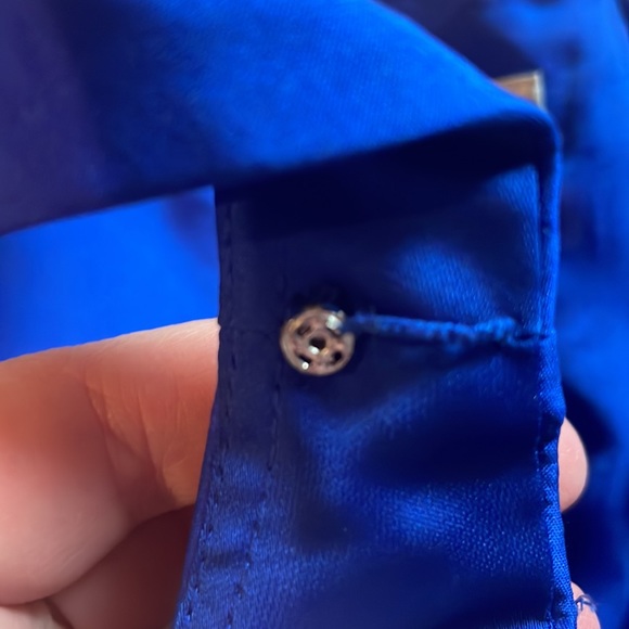 Kay Unger Cobalt Blue Dress Size 14 (has pockets!) - Picture 4 of 6